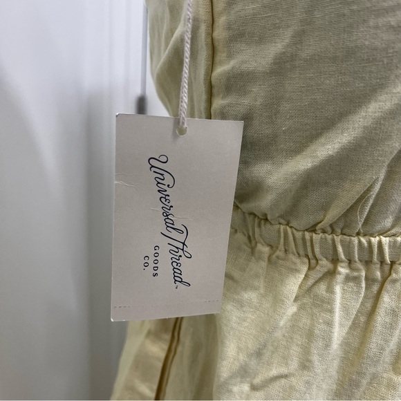 Women’s Cross Front Linen Maxi Straps Dress Universal Thread Yellow Size XS - Picture 8 of 9